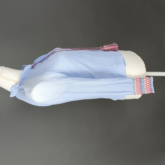 Marie Oliver 100% sky blue silk blouse - Picture 7 of 9